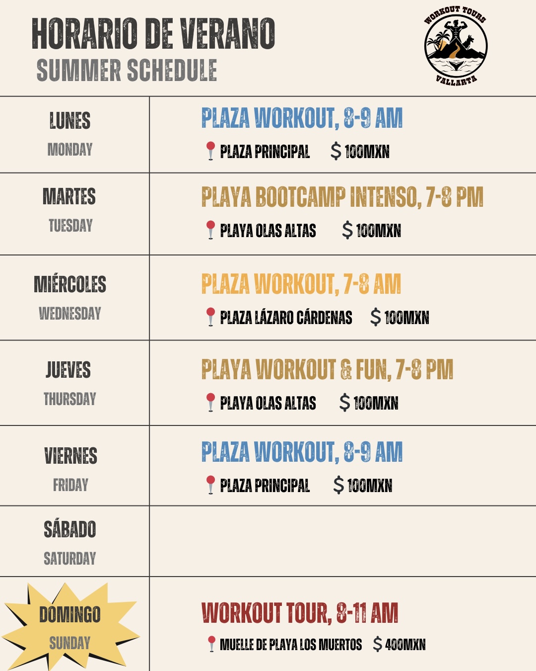 Weekly Schedule